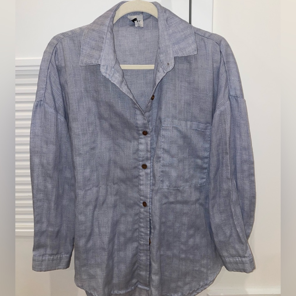 Princess Polly Linen Long Sleeve Button Down Top